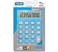 Milan - Blister Calculatrice Duo 10 Numeros Bleue Touches Grandes .