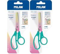 MILAN Blister ciseaux Basic édition Sunset manche turquoise (Lot de 2)