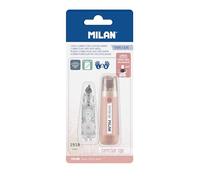 MILAN Blister Ruban correcteur 5 mm x 6 m 1 recharge série 1918 rose BWM10478P