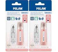 MILAN Blister Ruban correcteur 5 mm x 6 m 1 recharge série 1918 rose BWM10478P (Lot de 2)