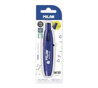 MILAN Blister ruban correcteur avec bouton-poussoir 5 mm x 6 m série Acid, bleu