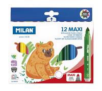 MILAN Feutres Maxi 80020 – à base d'eau – Boîte de 12