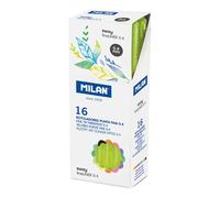 Milan Boîte 16 Fibrepens Pointe Fine Sway Fineliner Vert Clair 0.4 Mm
