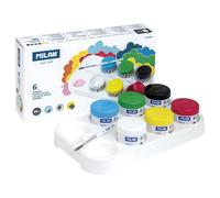 Milan Boîte 6 Pots De Gouache Assorti 40ml