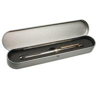 MILAN Boîte cadeau stylos 4 fonctions – bleu/rouge, gomme, porte‑mines – Argenté