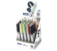 Milan Boîte D´affichage 20 Crayons Mécaniques Minces à Capsule Argent 0.5 Mm