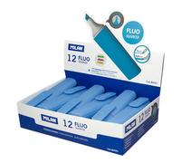 Milan Boîte D´affichage De 12 Surligneurs Fluo Bleus