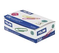 Boîte 100 trombones plastifiés 33 mm