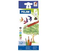 Milan Boîte De 12 Crayons De Couleur Triangulaires