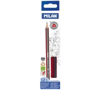 Milan Boîte De 12 Crayons Graphite Triangulaires Hb