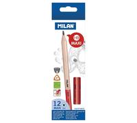 Milan Boîte De 12 Crayons Graphite Triangulaires Maxi Hb
