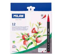 Milan Boîte De 12 Feutres Aquarellables à Pointe Pinceau