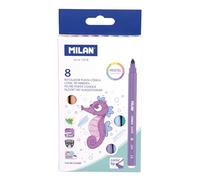 MILAN® Boîte de 8 feutres pointe conique, couleurs pastel