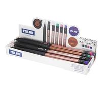MILAN Boîte de présentation 24 crayons graphite HB avec caoutchouc série Copper 71421724