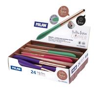 MILAN Expositor 24 bolígrafos S1 Stylus Copper
