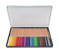 MILAN Boîte métallique 36 crayons de couleurs aquarellables mine épaisse Ø 3,5 mm hexagonale + pinceau