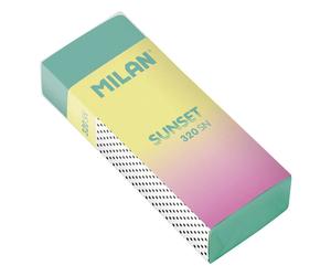 Milan Boîte Présentoir 20 Gommes Nata® Sunset Series (avec Fourreau Cartonné Et Emballé)