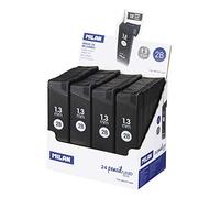 MILAN Box of 24 Tubes of 12 Refill Leads 1.3mm Black