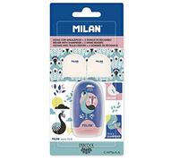 MILAN BYM10034PCK PLAQUETTE Aiguille Capsule Peacock + 2 gommes de rechange Multicolore