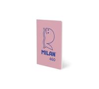 MILAN Cahier A5 agrafé, papier ligné, 24 feuilles de 95 g/m², collection 460since 1918, rose