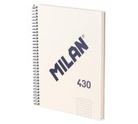MILAN® Cahier A5 avec couverture rigide, quadrillage 5 x 5 mm, 80 feuilles 95 g/m², collection 430, beige