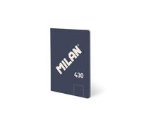 MILAN Cahier A5 collé, 48 feuilles blanches de 95 g/m², collection 430 since 1918, bleu