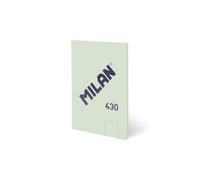MILAN Cahier A5 collé, 48 feuilles blanches de 95 g/m², collection 430 since 1918, vert