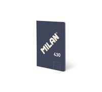 MILAN Cahier A5 collé, papier ligné, 48 feuilles de 95 g/m², collection 430 since 1918, bleu