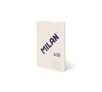 MILAN Cahier A5 collé, papier quadrillé, 48 feuilles de 95 g/m², collection 430 since 1918, beige