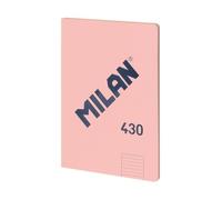 MILAN® Cahier collé A4, papier ligné, 48 feuilles A4, papier 95 g/m², série 1918, rose