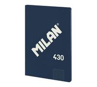MILAN® Cahier collé A4, quadrillage de 5 x 5 mm, 48 feuilles A4, papier de 95 g/m², série 1918, bleu