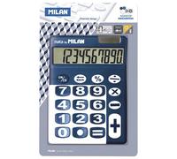 Milan Calculatrice 10 Chiffres à Gros Boutons Blister Bleu