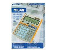 Milan Calculatrice 12 Chiffres Orange Gris (convertisseur De Devises)