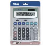 Milan Calculatrice 14 Chiffres En Blister Gris Métallisé