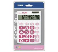 Milan Calculatrice 8 Chiffres à Gros Boutons Blister Blanche
