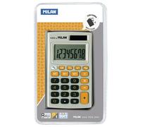 Blister calculatrice 8 chiffres avec étui, gris-orange