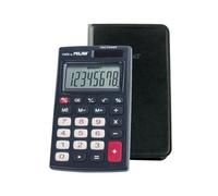 Blister calculatrice 8 chiffres avec étui, noir