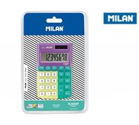Milan calculatrice de poche sunset 8 chiffres turquoise-jaune blister