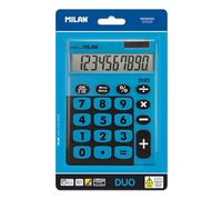 MILAN Calculatrice DUO 10 chiffres 14,5 x 10,6 x 2,1 cm Bleu