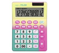 MILAN Calculatrice Sunset – 12 chiffres – Jaune – Rose Milan®