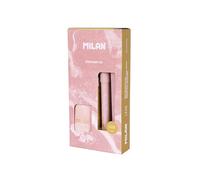 MILAN® Coffret cadeau série Lava avec stylo P1, porte-mines PL1 0,5 mm HB et aiguiseur Capsule, rose