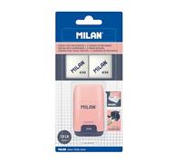 MILAN® Compact Série 1918 Coffret d'affûtage Rose + 2 gommes de rechange