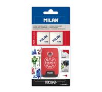 Milan COMPACT VICKINGS Taille-crayons gomme + 2 gommes