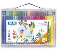 Milan Cone Tipped Water-Based Marker 50 Count Briefcase Set