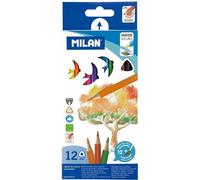 MILAN crayons aquarelles 12 couleurs triangulaires p12