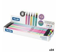 Milan Display Box 24 Hb Crayons Graphite Avec Gomme Série Sunset Transparent Transparent One Size