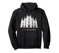 Milan Dôme de Milan Vintage Italie Amour I Love Milano Sweat à Capuche