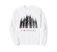 Milan Dôme de Milan Vintage Italie Amour I Love Milano Sweatshirt
