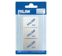 Milan Emballage Blister 3 Gommes à Effacer En Caoutchouc Synthétique