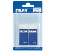 Milan Emballage Blister Avec 2 Gommes En Caoutchouc Synthétique Et Manchon En Carton
